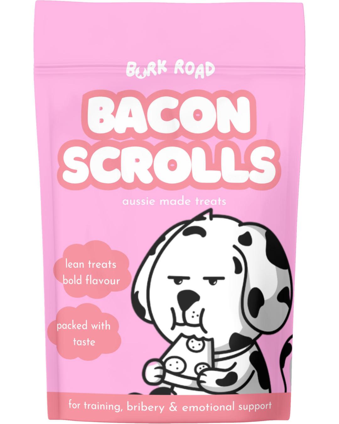 Australian Bacon Scrolls dog treats by Bark Road – single protein with no fillers or additives
