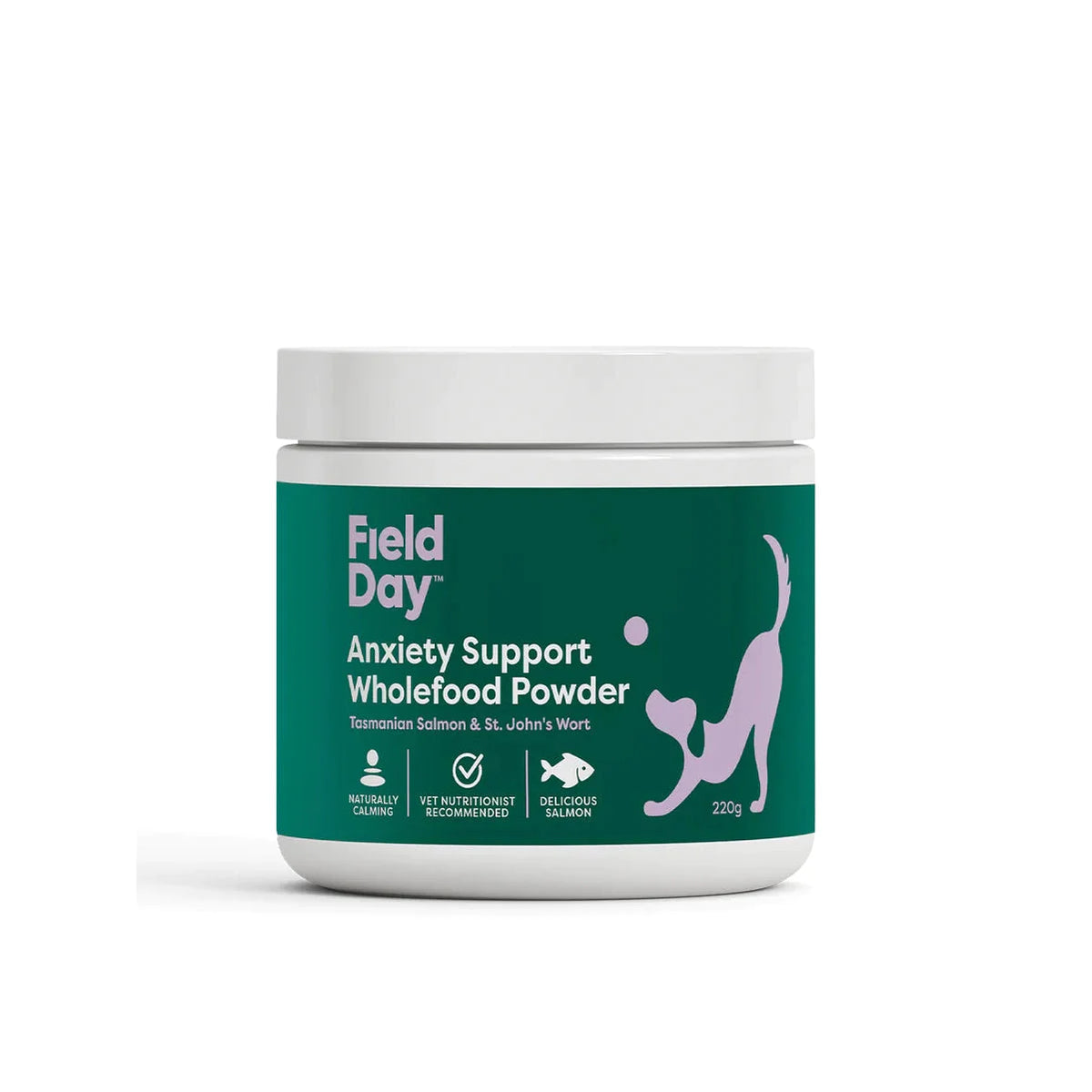 Field Day Anxiety Support wholefood powder for dogs, available at Bark Road