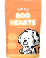 Australian Kangaroo Hearts dog treats by Bark Road – single protein with no fillers or additives