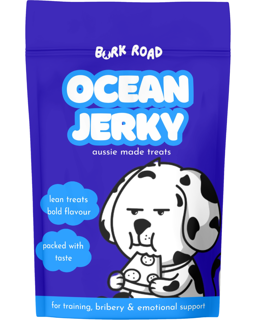 Australian Ocean Jerky dog treats by Bark Road – single protein with no fillers or additives